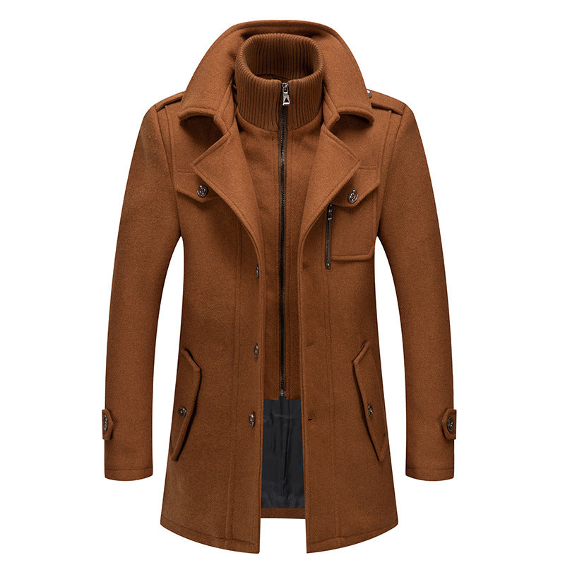 🔥 50% Korting 🧥 Nieuwe Wollen Herenjas met Dubbele Kraag – Elegante Warme Winterjas met Klassieke Stijl & Comfortabele Pasvorm ✨