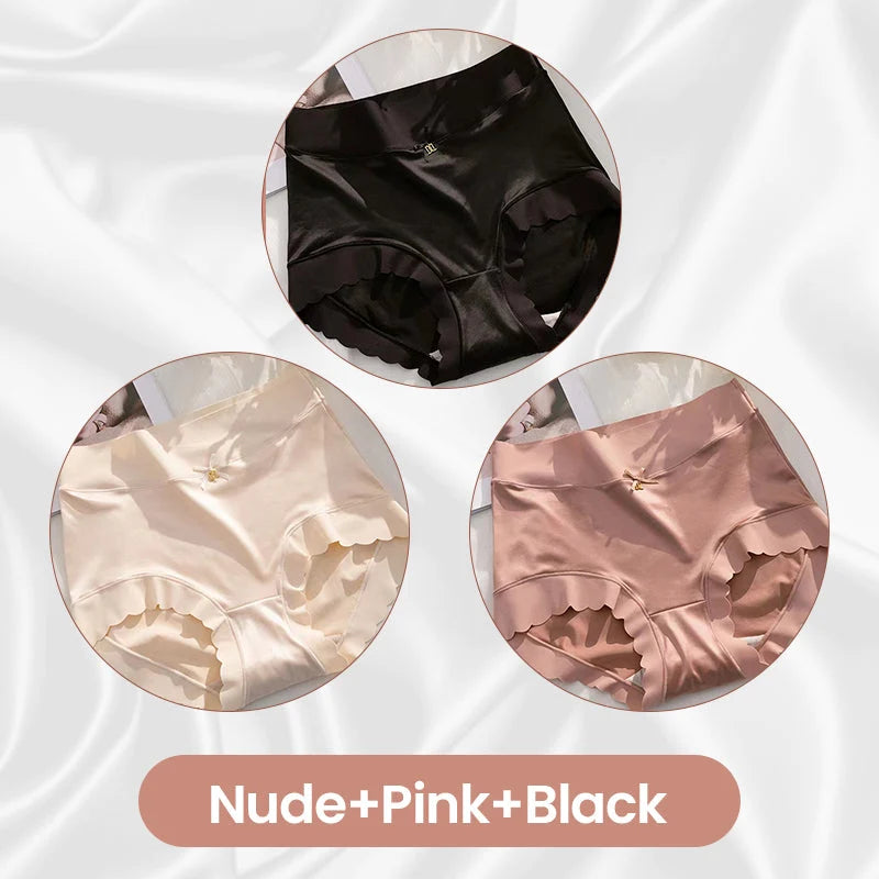3PCS Naadloze satijnen zijden shapewear panty