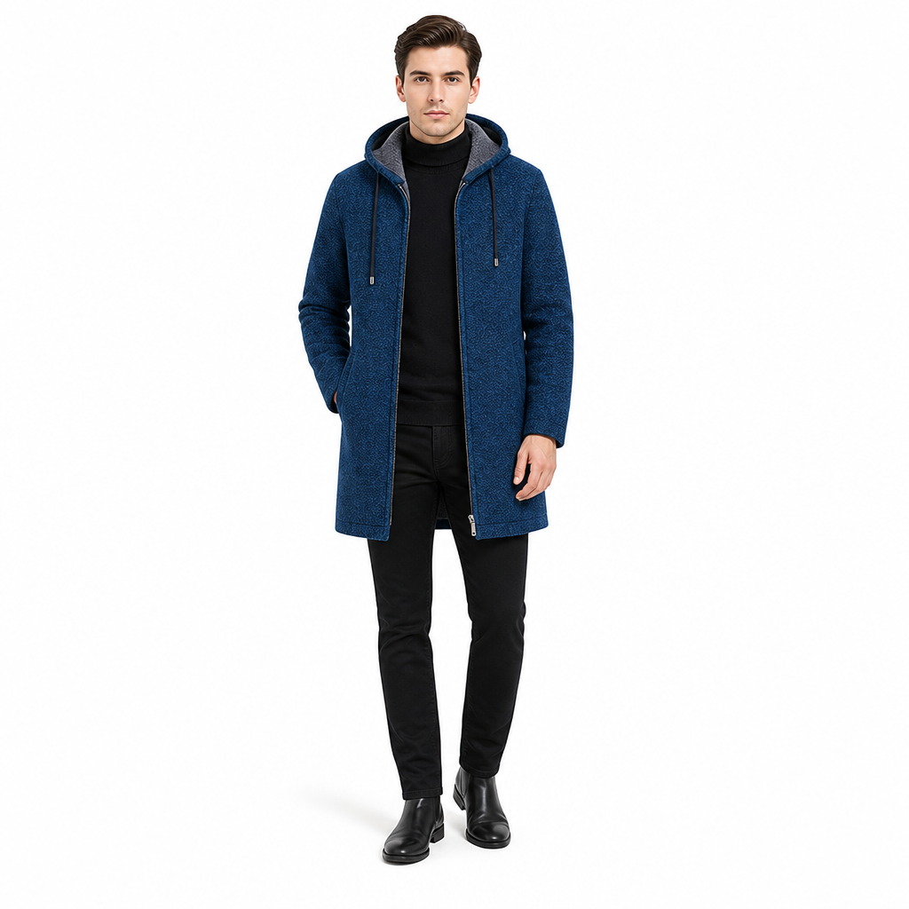 💖Hallo~ Mis het niet als je het leuk vindt🔥🔥Heren middelange dikke cardigan met capuchon