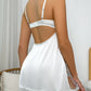 😍KOSZULKA NOCNA Z SATYNY Z KORONKĄ W KWIATY I ODKRYTYMI PLECAMI🤩