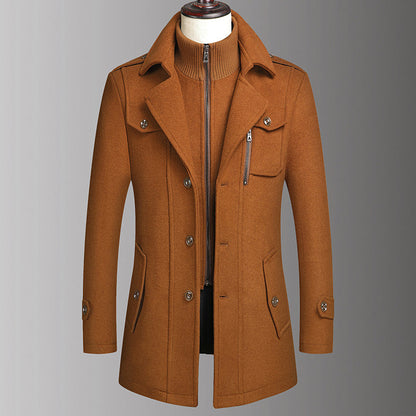 🔥 50% Korting 🧥 Nieuwe Wollen Herenjas met Dubbele Kraag – Elegante Warme Winterjas met Klassieke Stijl & Comfortabele Pasvorm ✨
