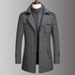 🔥 50% Korting 🧥 Nieuwe Wollen Herenjas met Dubbele Kraag – Elegante Warme Winterjas met Klassieke Stijl & Comfortabele Pasvorm ✨