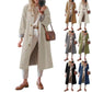 💜 LAATSTE DAG AANBIEDING - 50% KORTING 💜 Trenchcoat voor dames met overhemdkraag en enkele rij knopen