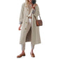 💜 LAATSTE DAG AANBIEDING - 50% KORTING 💜 Trenchcoat voor dames met overhemdkraag en enkele rij knopen
