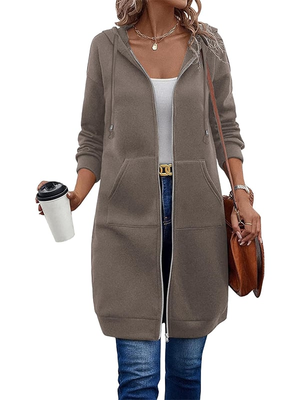 🔥 50% KORTING ✨ Lange Hoodie Jas – Warm & Zacht met Fleece