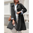 💜 LAATSTE DAG AANBIEDING - 50% KORTING 💜 Trenchcoat voor dames met overhemdkraag en enkele rij knopen
