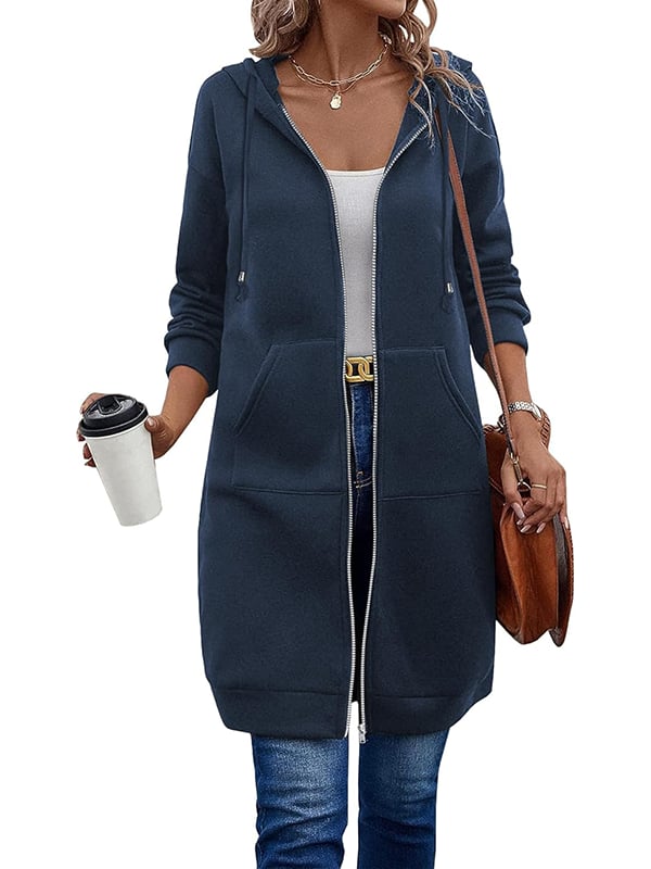 🔥 50% KORTING ✨ Lange Hoodie Jas – Warm & Zacht met Fleece