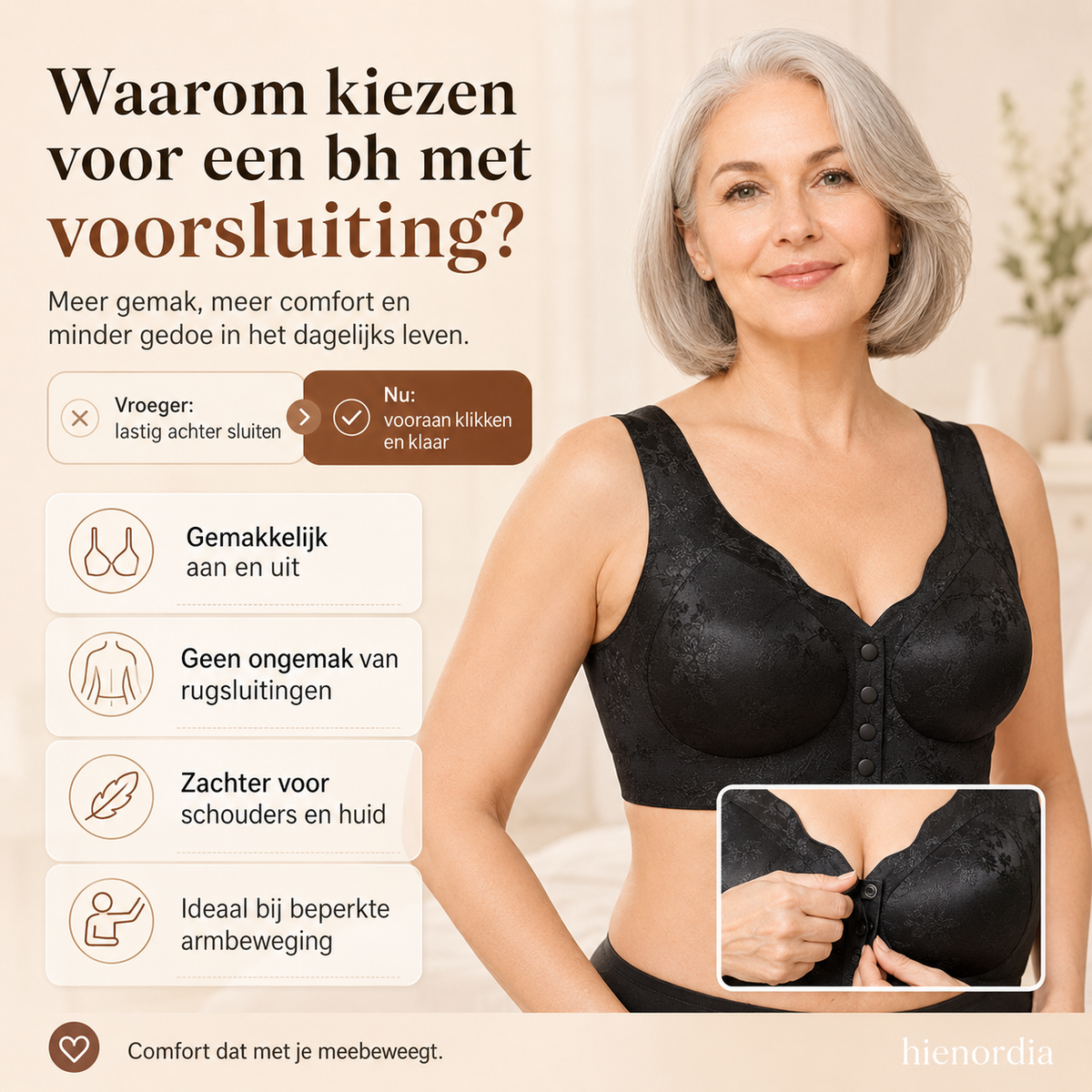💖Hallo~ Mis het niet als je het leuk vindt🔥🔥Comfort Voorsluiting & Draadvrije Naadloze Bh