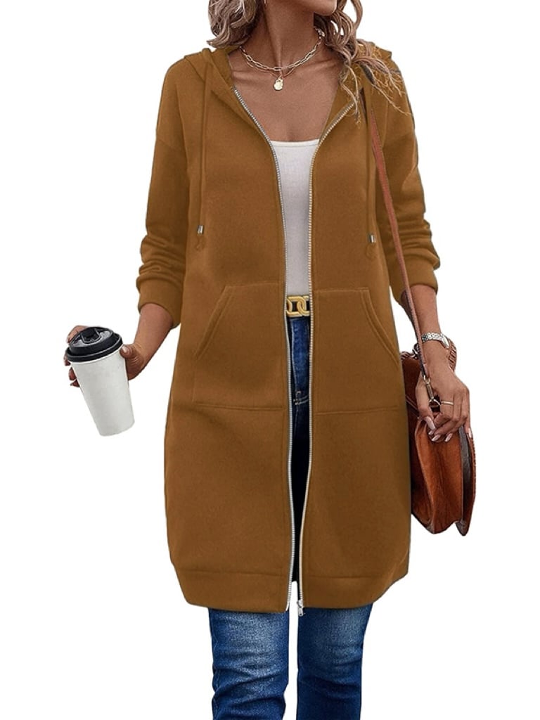 🔥 50% KORTING ✨ Lange Hoodie Jas – Warm & Zacht met Fleece