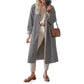💜 LAATSTE DAG AANBIEDING - 50% KORTING 💜 Trenchcoat voor dames met overhemdkraag en enkele rij knopen
