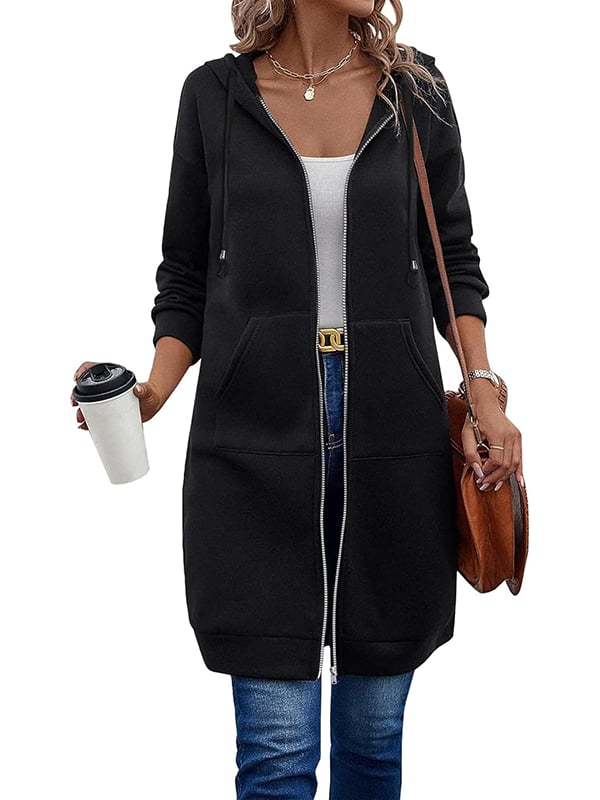 🔥 50% KORTING ✨ Lange Hoodie Jas – Warm & Zacht met Fleece