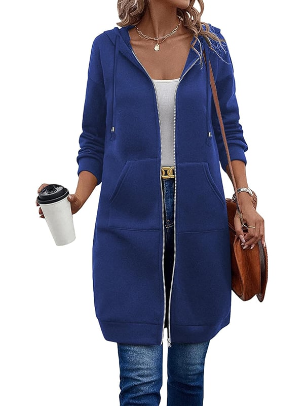 🔥 50% KORTING ✨ Lange Hoodie Jas – Warm & Zacht met Fleece