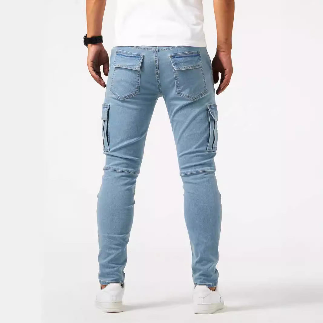 💋Geniet van een 30-daags probleemloos retourbeleid!✅️Cargobroek van stretchdenim
