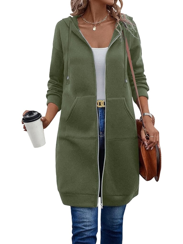 🔥 50% KORTING ✨ Lange Hoodie Jas – Warm & Zacht met Fleece