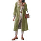 💜 LAATSTE DAG AANBIEDING - 50% KORTING 💜 Trenchcoat voor dames met overhemdkraag en enkele rij knopen