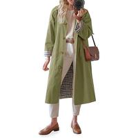 💜 LAATSTE DAG AANBIEDING - 50% KORTING 💜 Trenchcoat voor dames met overhemdkraag en enkele rij knopen