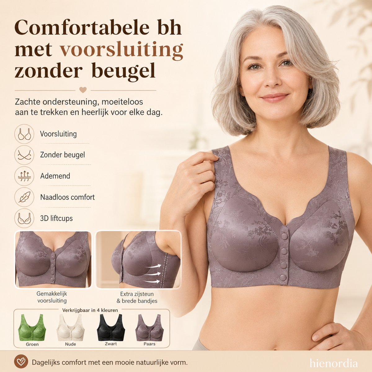 💖Hallo~ Mis het niet als je het leuk vindt🔥🔥Comfort Voorsluiting & Draadvrije Naadloze Bh