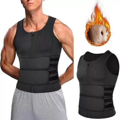 Męska kamizelka modelująca sylwetkę Sauna Vest Waist Trainer Double Belt