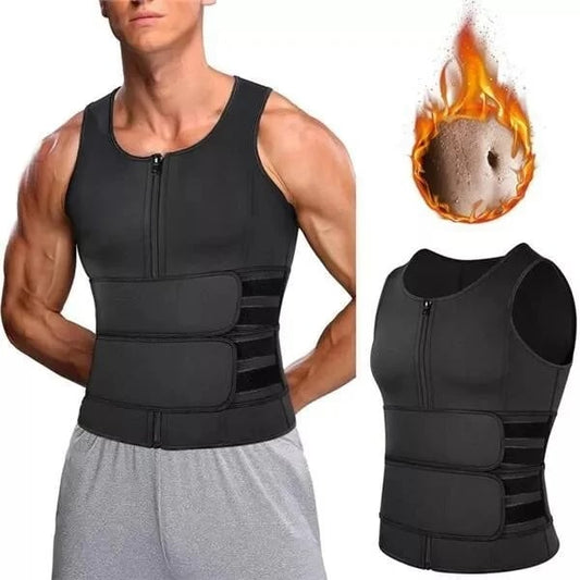 Męska kamizelka modelująca sylwetkę Sauna Vest Waist Trainer Double Belt