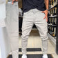 Męskie spodnie slim fit w jednolitym kolorze