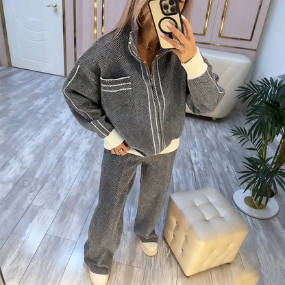 ⏳Limited-time 49% off⏰Women’s Stylish Jacket & Pants 2-Piece Set🧥👖