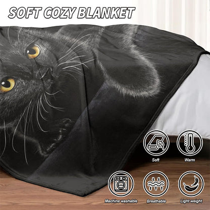 💖🐱 Czarny koc dla kota na każdą porę roku