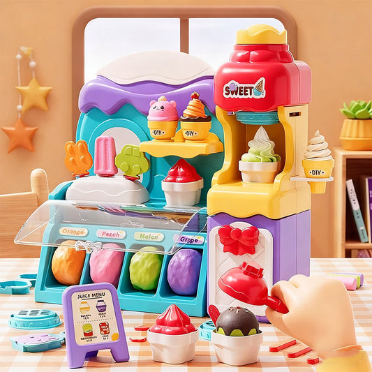 DIY Ice Cream Play Dough Set for Kids