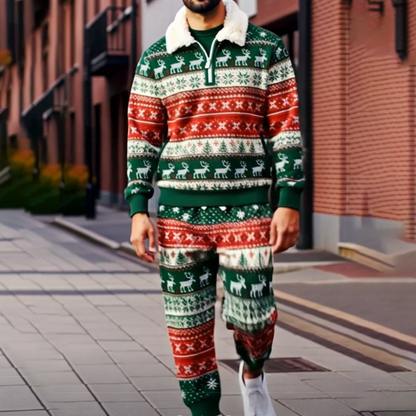 Men's Christmas Knit Sweater & Pants 2-Piece Set