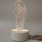 Lampa nocna z 3D wizerunkiem Jezusa – idealny prezent religijny 🌟