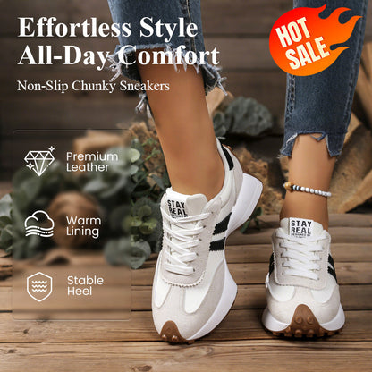 💎 50% RABATU! 💎 Damskie buty sportowe na co dzień – Grube sneakersy z 4 cm platformą, antypoślizgowe & w stylu retro w 6 kolorach 🥿🌈