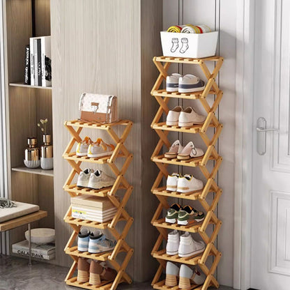 🔥 Tylko do wyczerpania zapasów – 50% rabatu! 🎉 Wytrzymały, składany bambusowy regał na but