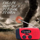 Wielofunkcyjne przenośne radio awaryjne zasilane energią słoneczną