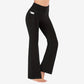 Women’s High Waist Flared Pants with Pockets