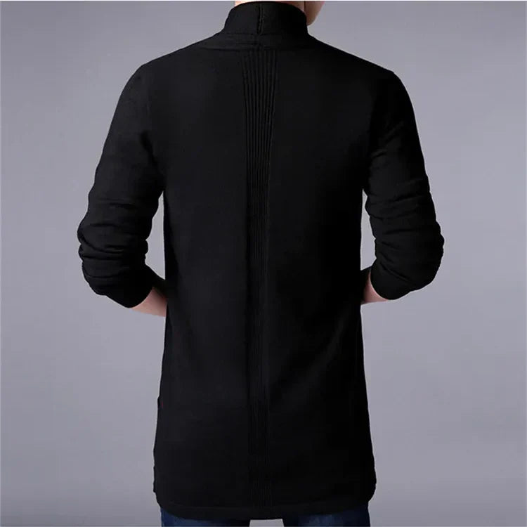 Lange gebreide vestjas voor heren