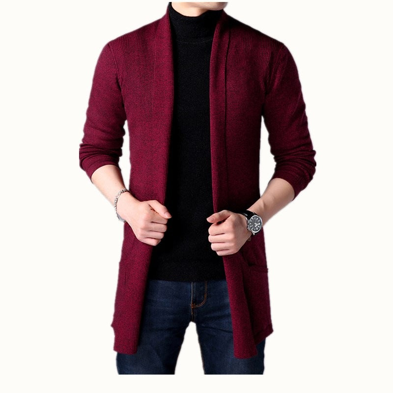Lange gebreide vestjas voor heren