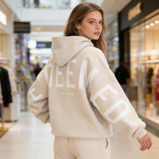 ✨Uniseksowa oversize bluza z kapturem inspirowana wiarą❤️