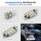 🚗Zestaw 20 uniwersalnych lamp LED do wnętrza samochodu | Pilot RGB, łatwy montaż