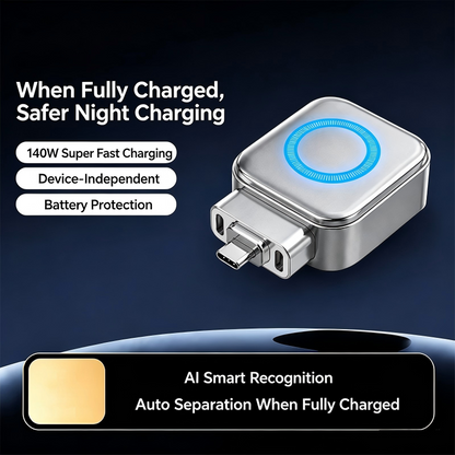 🌞Letnia promocja: 50% zniżki!⚡ Super szybka ładowarka 140 W z automatycznym wyłączaniem sterowanym przez AI – USB-C PD 3.1 – inteligentna ochrona akumulatora – uniwersalna do iPhone'ów, MacBooków i tabletów