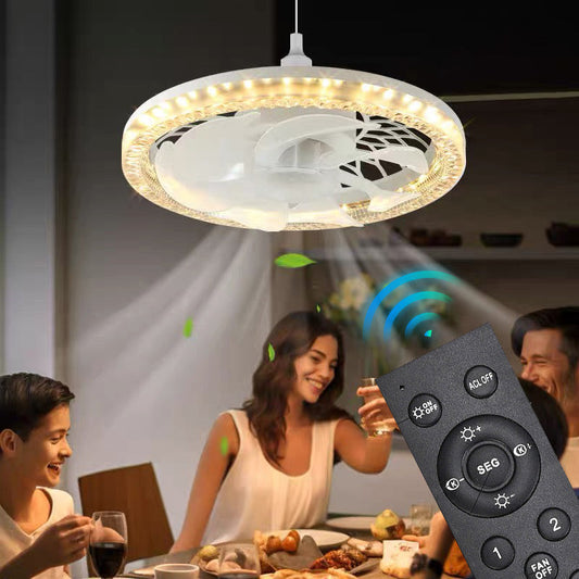 ✨ Lampa z Wentylatorem sufitowym 2w1 – Cicha, Sterowana Pilotem, Nowoczesna! ✨