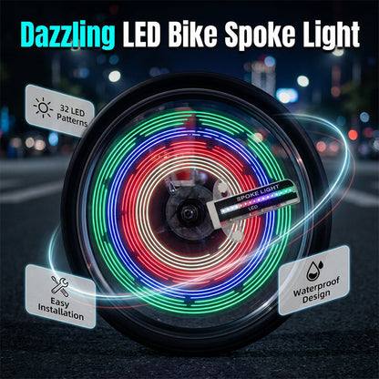 🔥Najnowocześniejsza technologia rowerowa🔥🚲Wodoodporne diodowe lampki na koła rowerowe