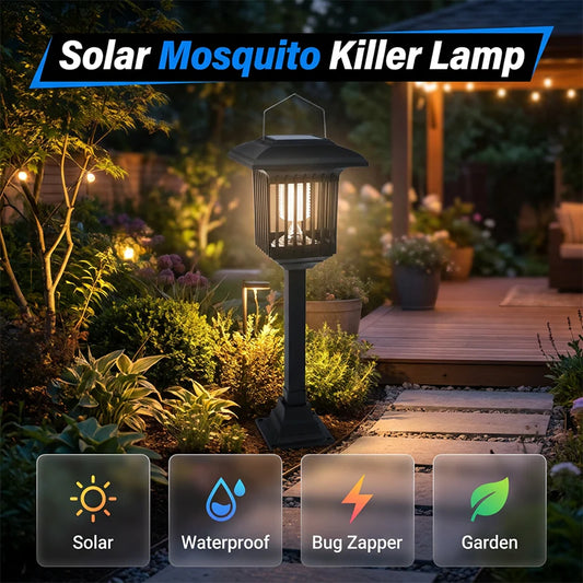 ✨Letnia promocja – ograniczona dostępność i czas trwania – 50% zniżki✨🚫🦟Lampa przeciwmuchowa Solar Mosquito Zapper z wbijanym uchwytem