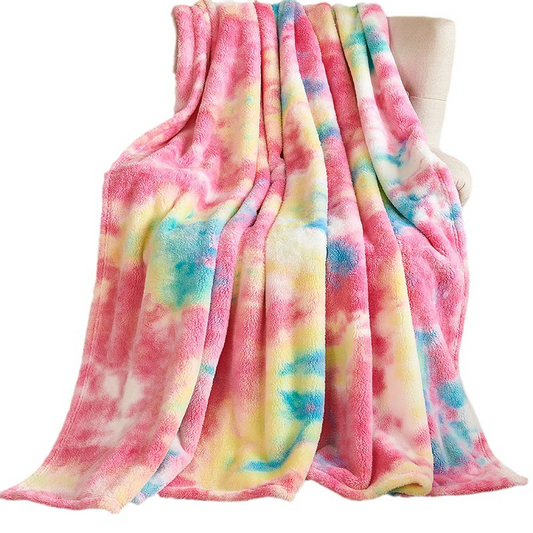 ❄️LETNIA OFERTA SPECJALNA – 50% RABATU🌀 Niezwykle miękki koc z pluszu w stylu tie-dye