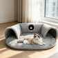 Pluszowe legowisko dla kota 2 w 1 z tunelem