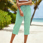 Letnie damskie spodnie capri w kratę