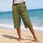 Letnie, przewiewne damskie spodnie capri w stylu casual
