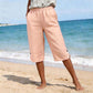 Letnie, przewiewne damskie spodnie capri w stylu casual