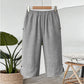 Letnie, przewiewne damskie spodnie capri w stylu casual