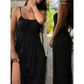👗 TIJDELIJK 50% KORTING! ✨ Damesjurk met trekkoord en spaghettibandjes – Losse pasvorm, ademend, perfect voor op vakantie 🌸