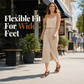 Komfortable peep-toe-sandaler for kvinner til fritidsbruk