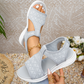 Komfortable peep-toe-sandaler for kvinner til fritidsbruk